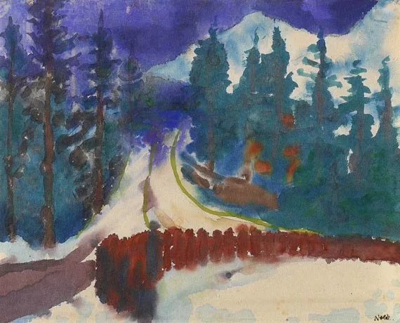 Emil Nolde — Bewaldete Berglandschaft