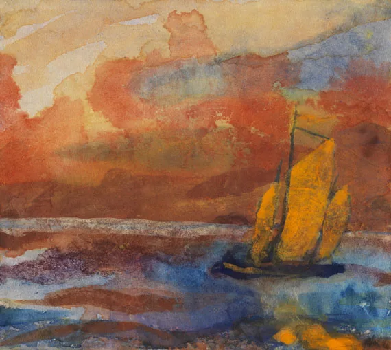Emil Nolde — Segelschiff am Abend