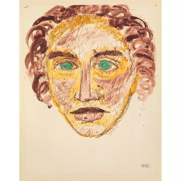 Emil Nolde — Kopf des Apostels Johannes — Galerie Kornfeld