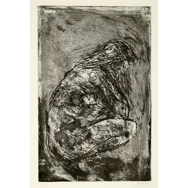 Emil Nolde — Kauerndes Weib — Galerie Kornfeld