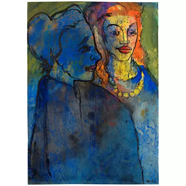 Emil Nolde — Zwei Frauen als Halbfiguren — Galerie Kornfeld