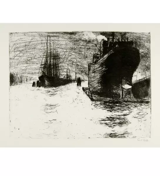 Emil Nolde — Hamburg, Reiherstiegdock — Galerie Kornfeld