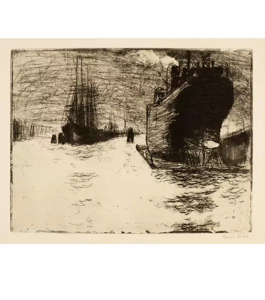 Emil Nolde — Hamburg, Reiherstiegdock — Galerie Kornfeld