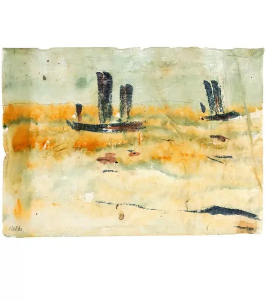 Emil Nolde — Zwei chinesische Dschunken — Galerie Kornfeld