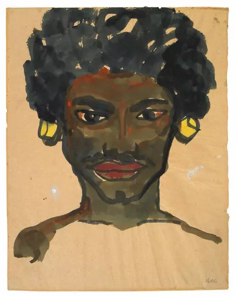 Emil Nolde — Portrait eines Südseeinsulaners — Galerie Kornfeld