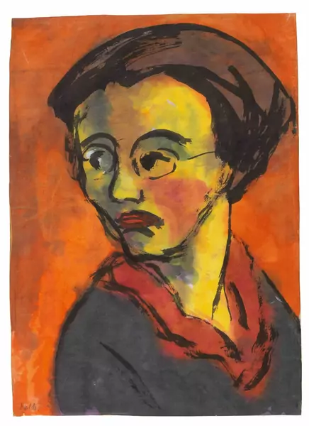 Emil Nolde — Mädchenbildnis – Bildnis Johanna Schiefler — Galerie Kornfeld