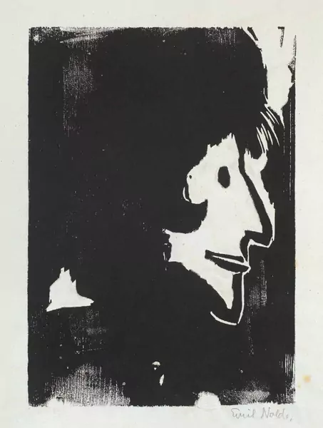 Emil Nolde — Frauenprofil — Galerie Kornfeld