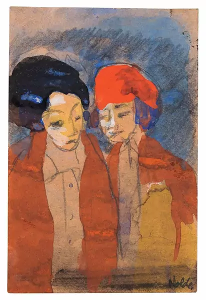 Emil Nolde — Bildnis von zwei Frauen — Galerie Kornfeld