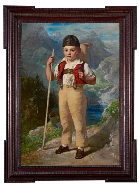 Emil Rittmeyer — zugeschrieben. Appenzeller Sennenbub am Seealpsee