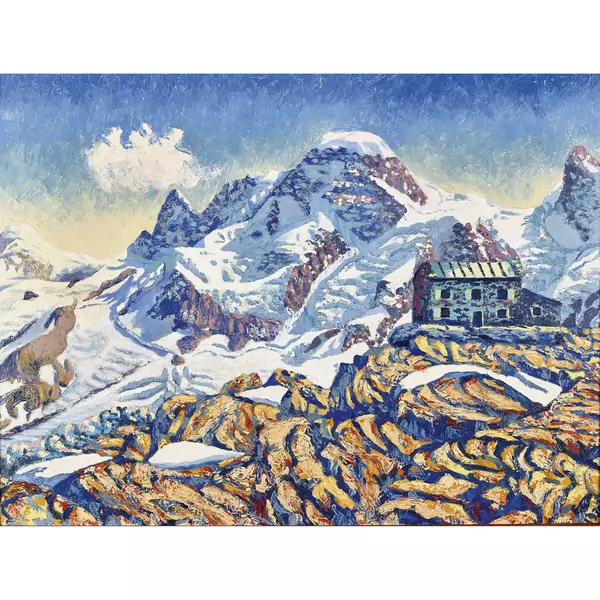 Gandegghütte mit Breithorn
