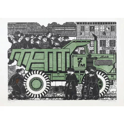 Emil Zbinden — Staumauerbau, Schichtwechsel.