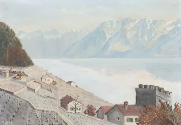 Emil ZBINDEN (1908-1991), "Paysage du Lavaux", huile — DognyAuction