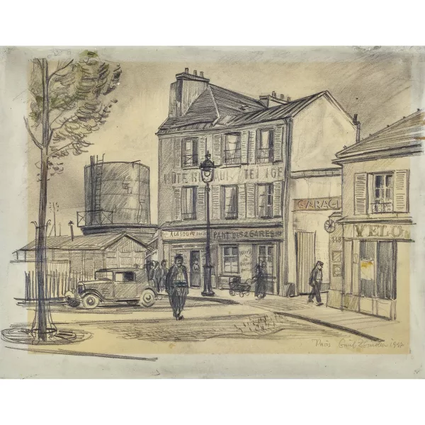 Emil Zbinden — Pariser Strassenszene.