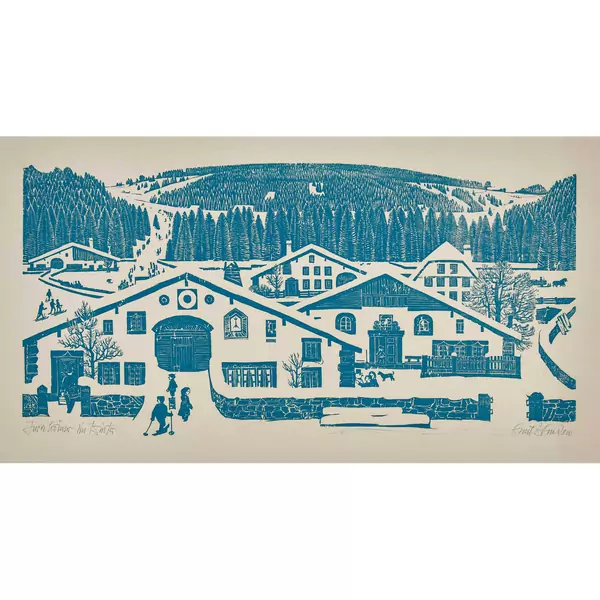 "Jurahäuser im Winter"