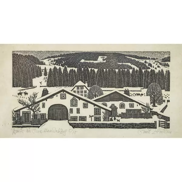 "Jurahäuser im Winter I"