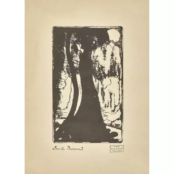 Jeune femme sous l'arbre