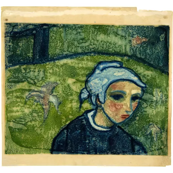 Émile Bernard — Kopf einer jungen Bretonin — Galerie Kornfeld