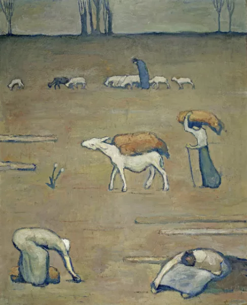 Émile Bressler — Frauen bei Feldarbeiten mit Tieren