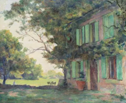 Emile Bressler (1886-1966, CH), "Devant la ferme". — DognyAuction