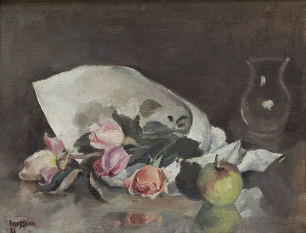 Émile Bressler — Nature morte aux roses