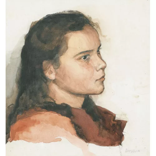Émile Bressler — Bildnis eines Mädchens im Profil.