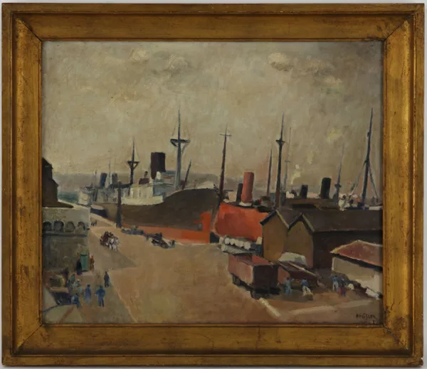 Émile Bressler — Emile Bressler (1886-1966), \\Le port de Marseille,