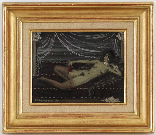 Émile François Chambon — Nu couché à la rose,