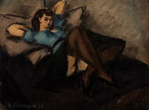 La jupe noire et le pullover bleu