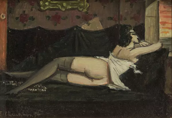 Jeune fille au canapé