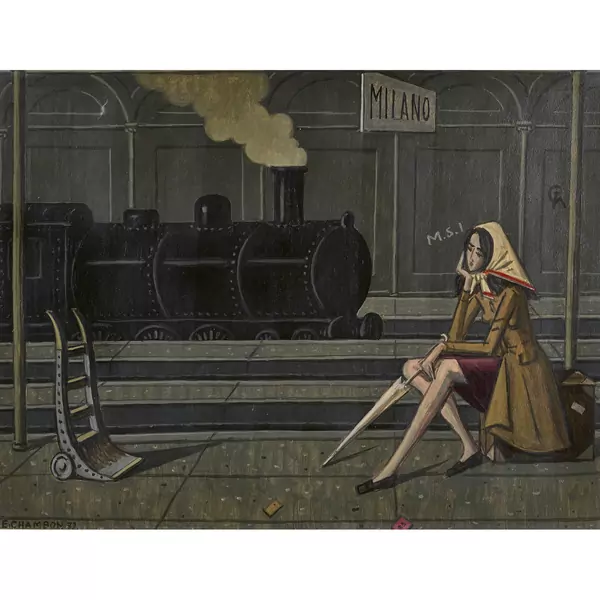 "L'attente. Gare de Milan"