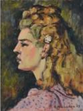 emile francois chambon — Jeune femme blonde