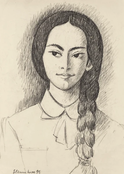 Émile François Chambon — Portrait d'une jeune fille, 1959