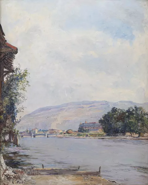 Émile PATRU (1877-1940),'Bord de l'Arve', Huile sur isorel — DognyAuction