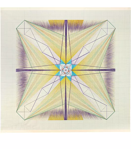 Emma Kunz — Werk Nr. 47 - Das Kreuz in gebundener Form — Galerie Kornfeld