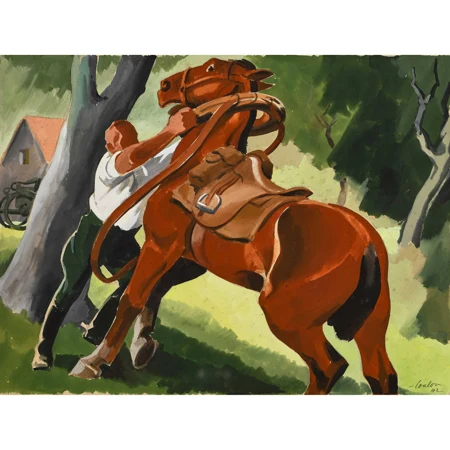 Reiter mit Pferd