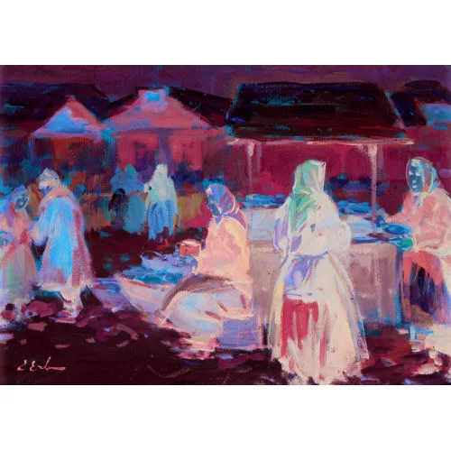 Erich Erler — Winterliche Marktszene.