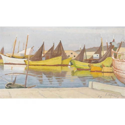 Erich Hermès — "Hafen von La Escala".