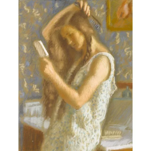 Erich Hermès — Femme se coiffant.