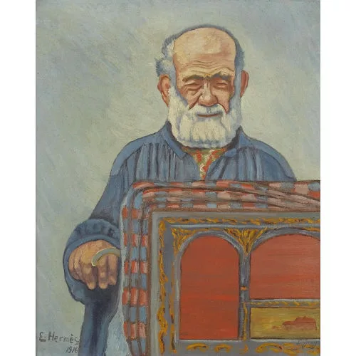 Erich Hermès — Alter Drehorgelspieler.
