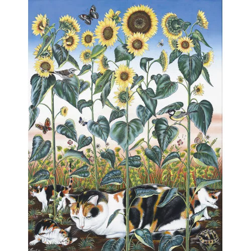 Erich Staub — "Mücka im Sonnenblumenfeld".