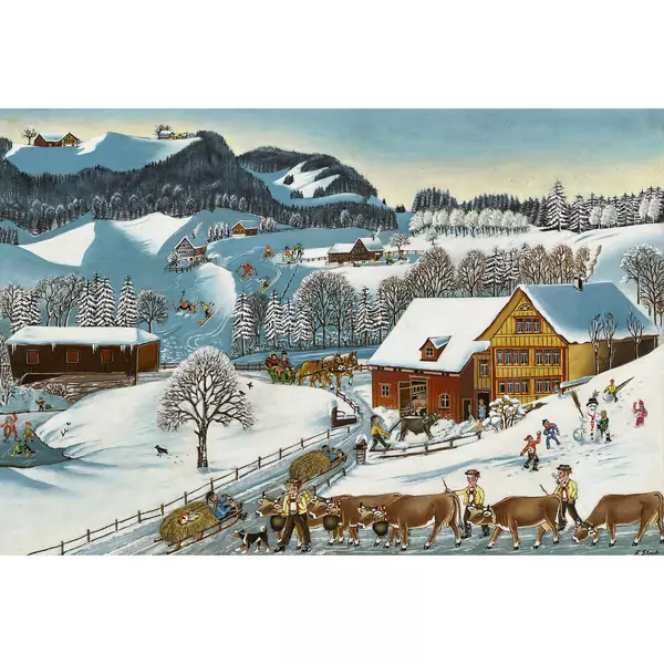 Appenzeller Winterlandschaft mit Unterer Lankbrücke