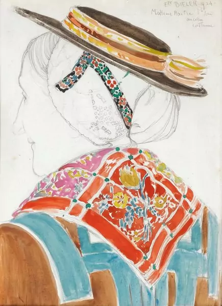 ERNEST BIÉLER — Madame Maître ds son ancien costume. 1873. — Koller Auktionen