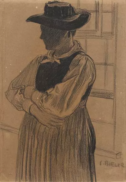 ERNEST BIELER — Saviésanne. Verso: Landscape study. — Koller Auktionen