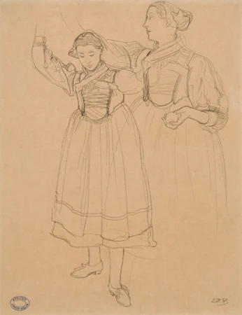 Deux Evolénardes en costume