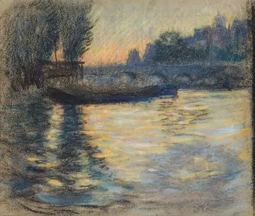 BIELER, ERNEST — Pont du Paris (Bridge in Paris). Ca. 1900. — Koller Auktionen