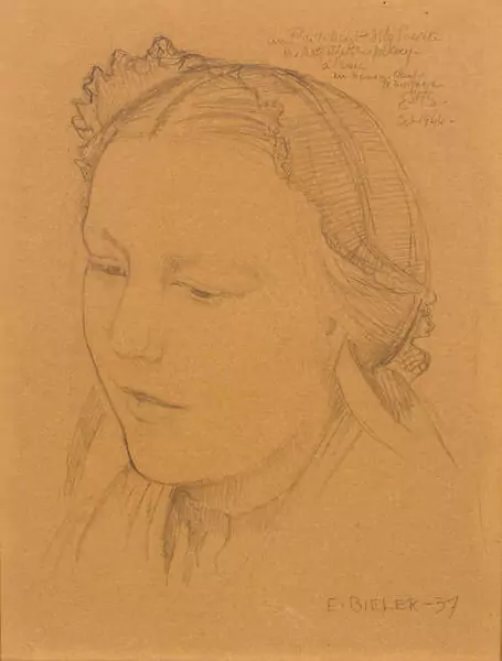 ERNEST BIÉLER — Frauenporträt. 1937. — Koller Auktionen
