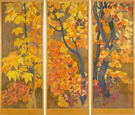 Paravent à trois feuilles, um 1946
