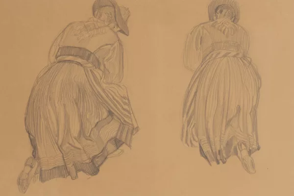 Ernest Biéler — Ernest BIELER (1863-1948) "Saviésanne de dos"