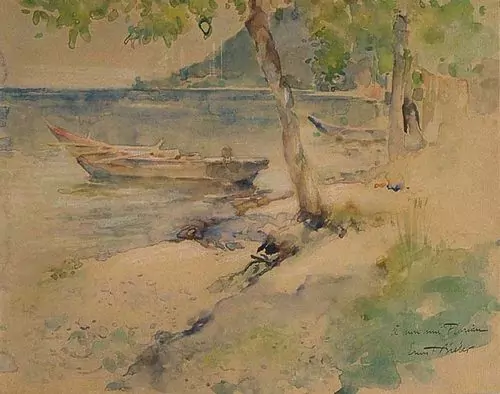 ERNEST BIÉLER — Barque sur la rive du Léman. — Koller Auktionen