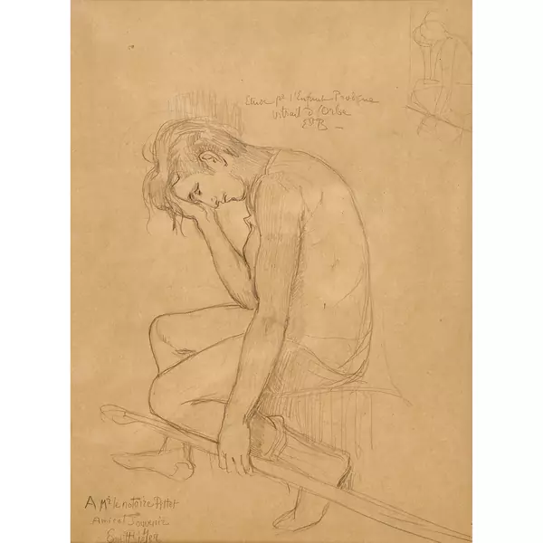 "Etude pr l'Enfant Prodigue, vitrail d'Orbe"